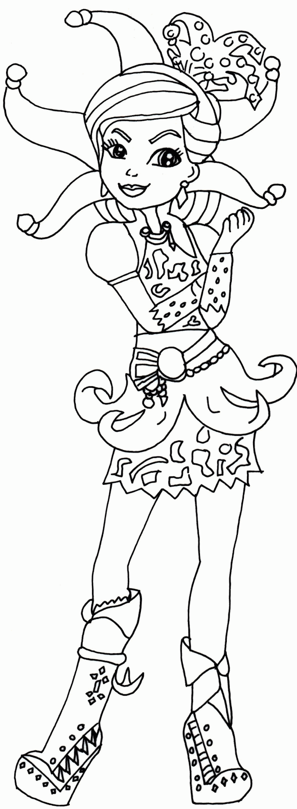 Free Printable Ever After High Coloring Pages: Courtly Jester Ever ...