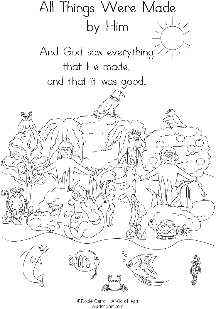 Free Printable Coloring Pages Of Creation Story - Coloring Home