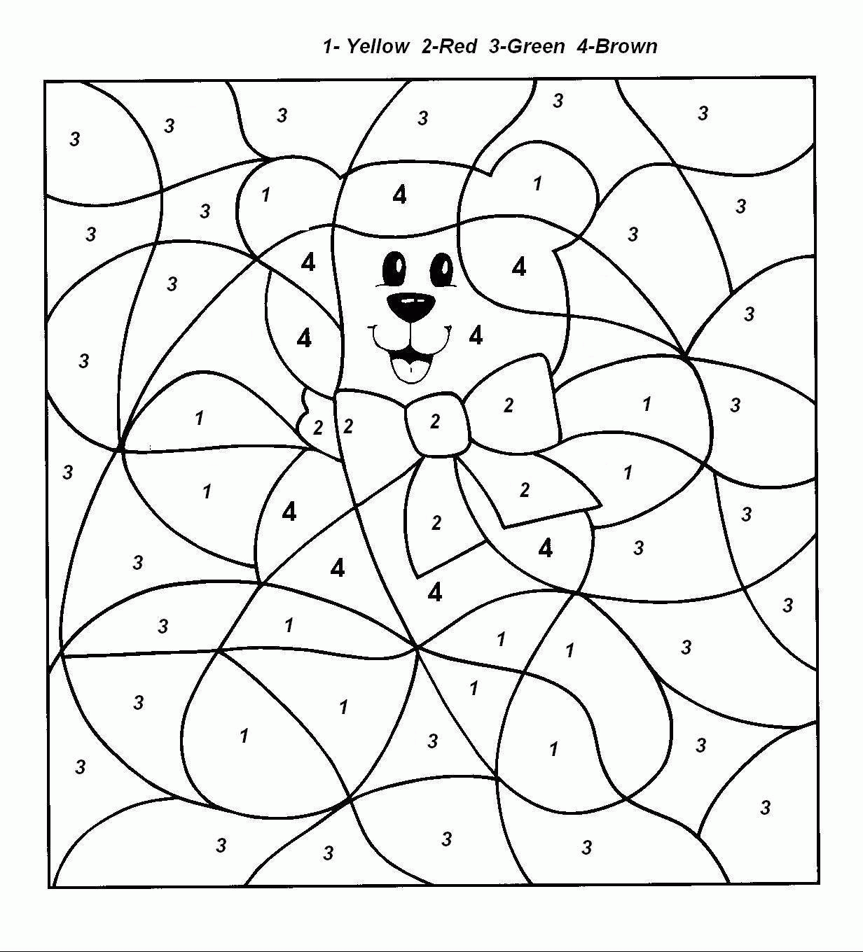 Printable Color By Number Coloring Pages For Adults