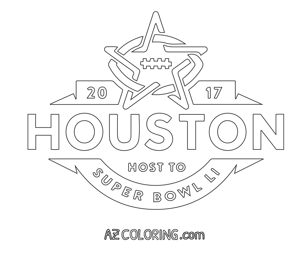 2017 Super Bowl 51 Coloring Page