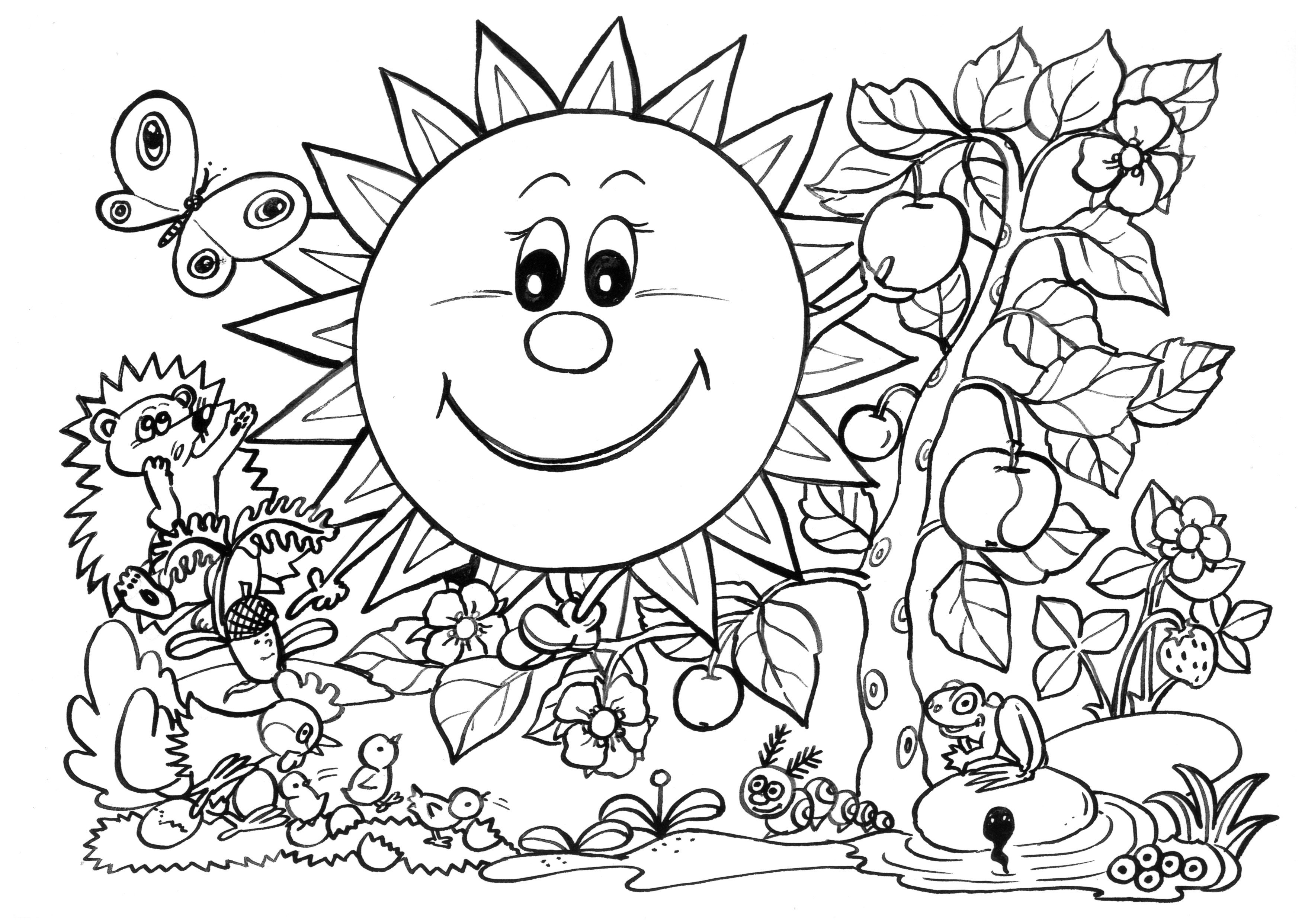 Free Coloring Pages Of Nature Drawing To Color Nature Coloring ...