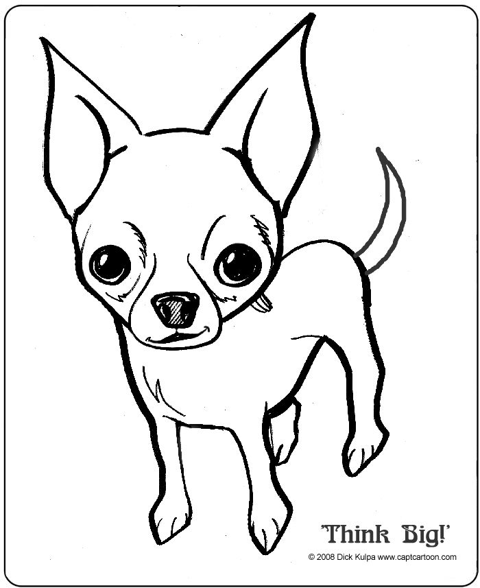Thank Big! Chihuahua Coloring Page