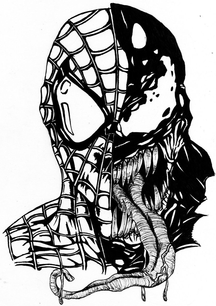Coloring Pages Spiderman Venom - Coloring