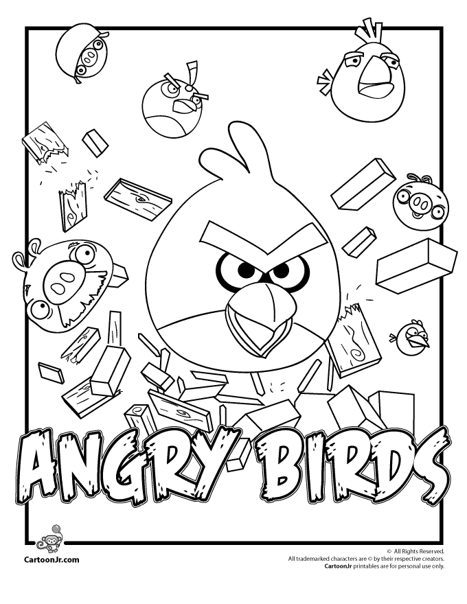 Angry Birds Pigs Coloring Pages