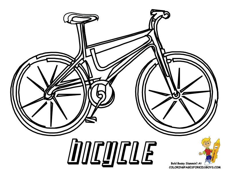 Bicycle Coloring Pages For Toddlers - Coloring Pages For All Ages