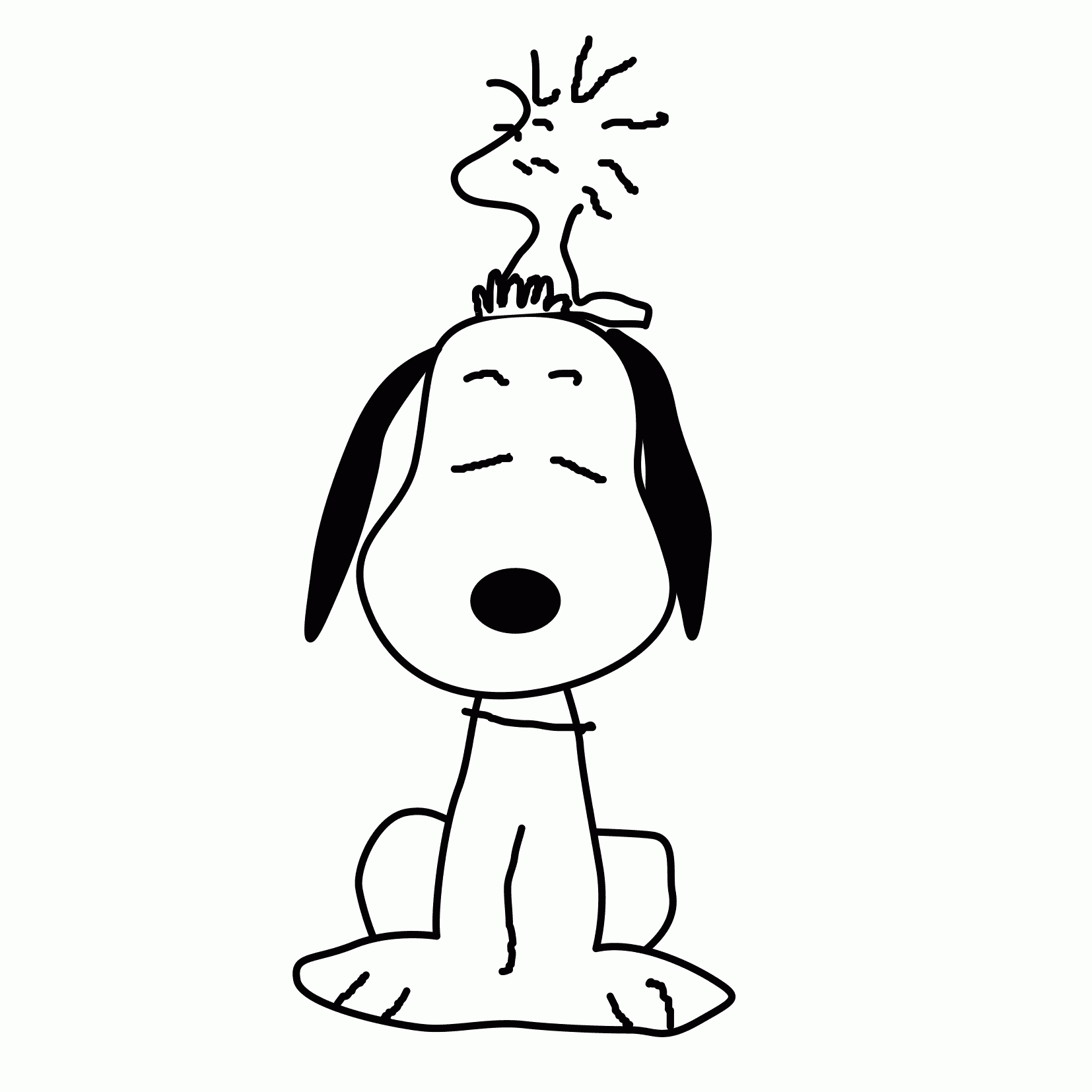 Snoopy Coloring Page - Coloring Pages for Kids and for Adults