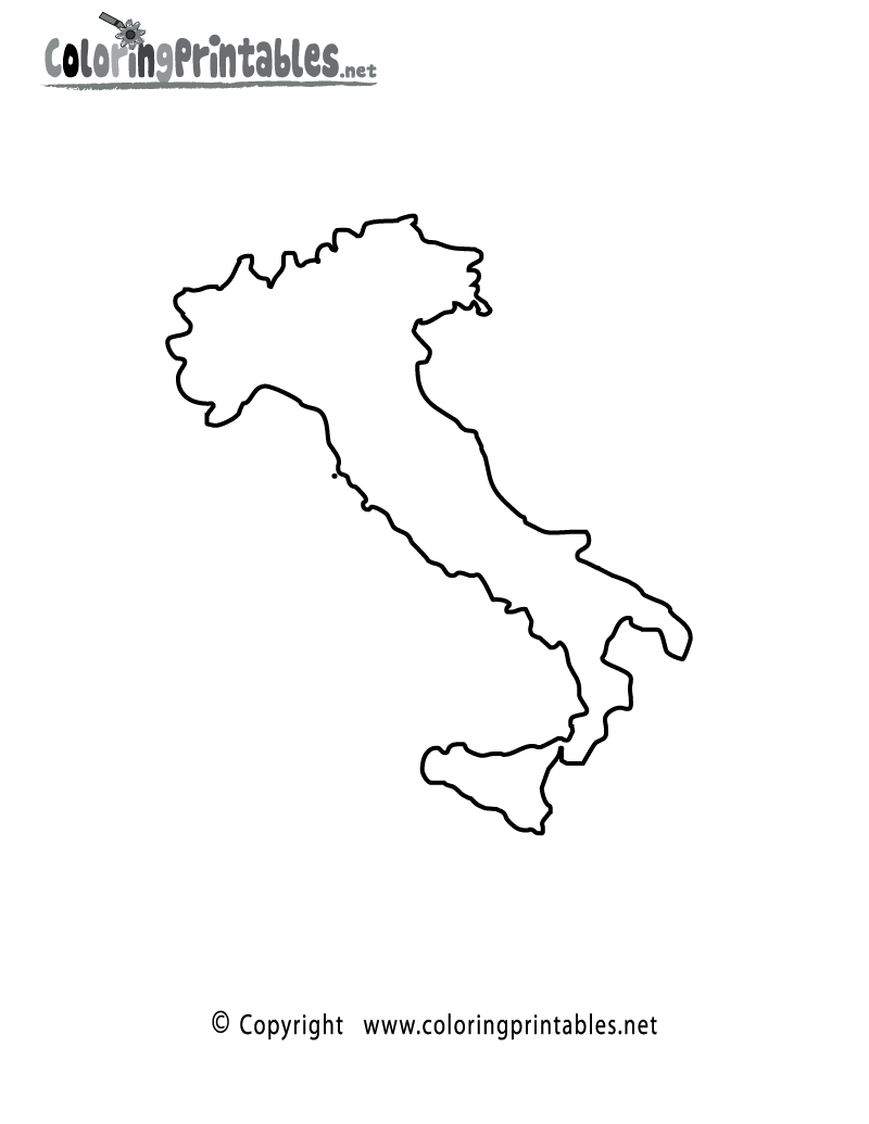 Printable Maps Of Italy For Kids - Coloring Pages for Kids and for ...