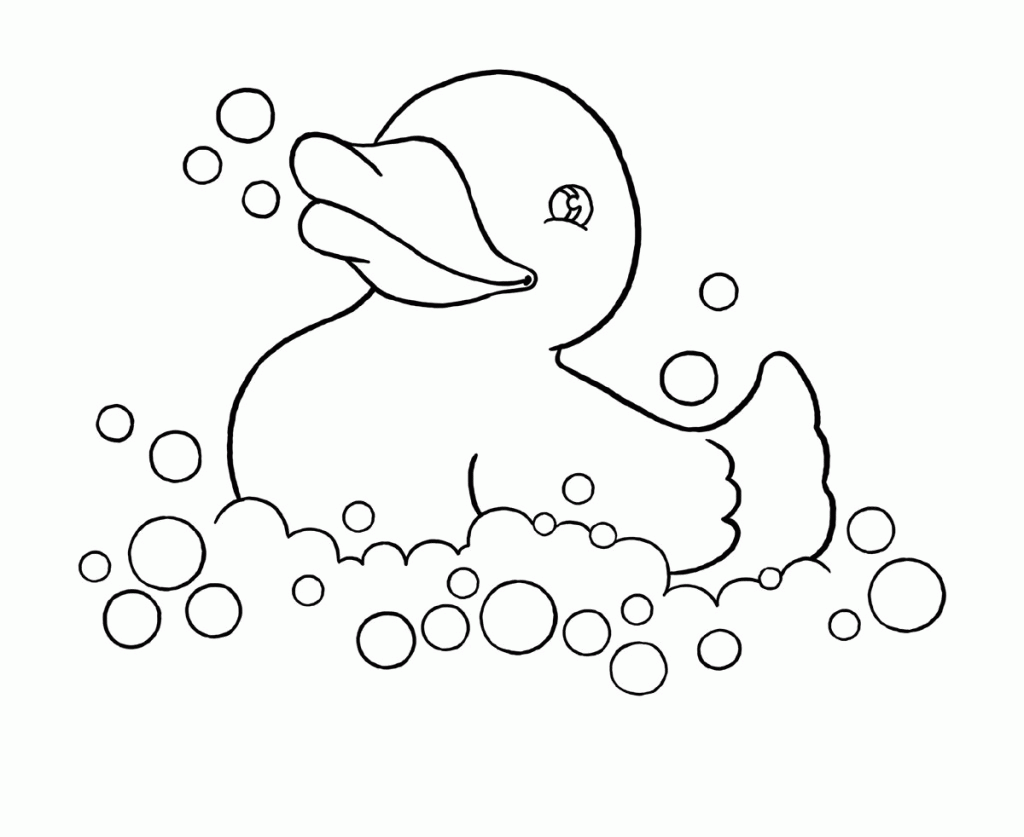 448 Animal Rubber Duck Coloring Page with Animal character
