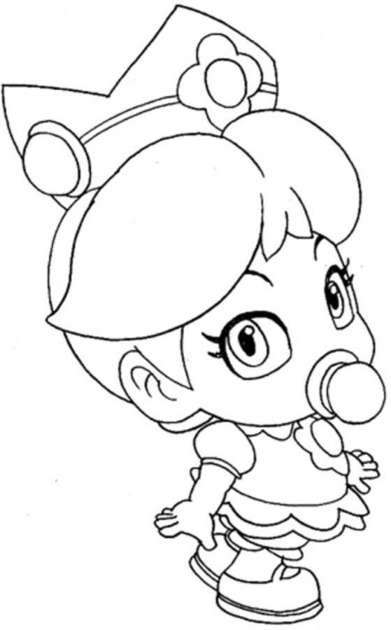 394 Cartoon Baby Mario Characters Coloring Pages for Kindergarten