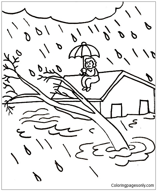 Natural Disasters Coloring Page - Free Coloring Pages Online