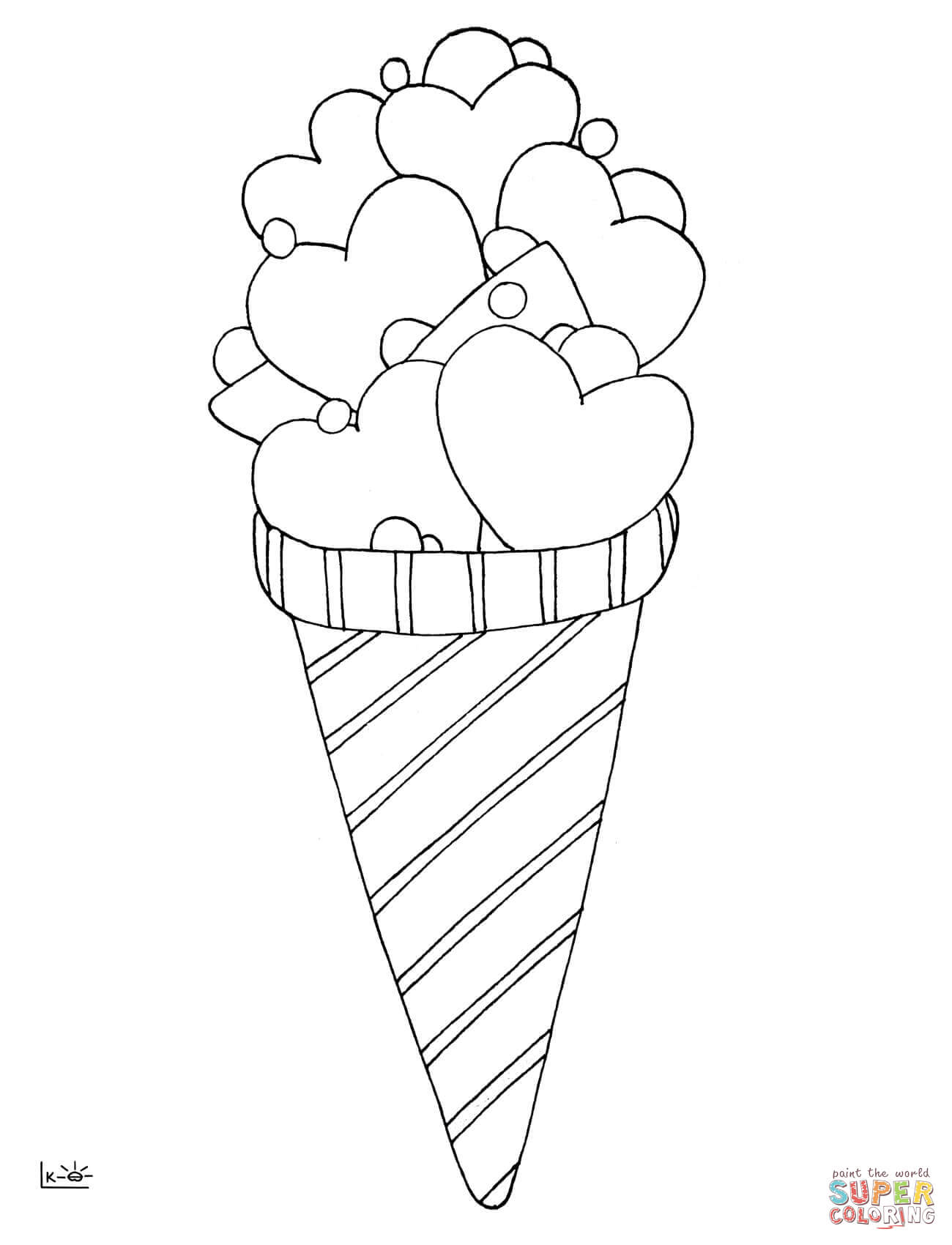 Love Ice Cream coloring page | Free Printable Coloring Pages