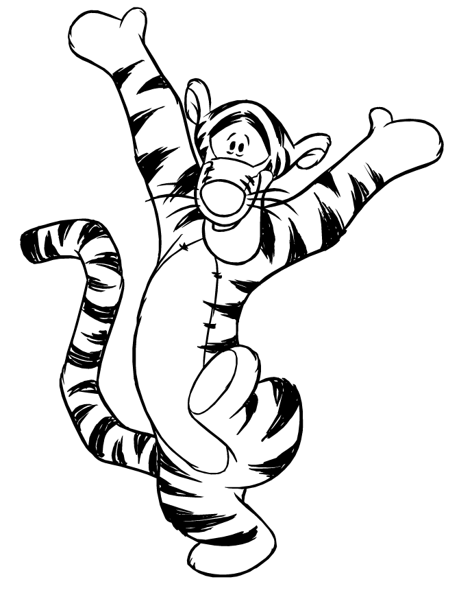 Tigger - Coloring Pages for Kids and for Adults