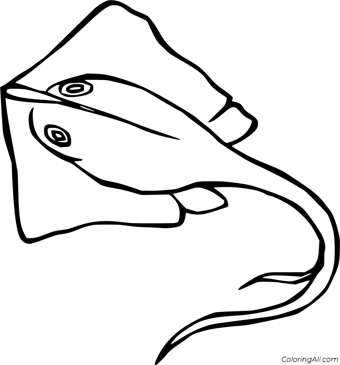 Stingray Coloring Pages - ColoringAll