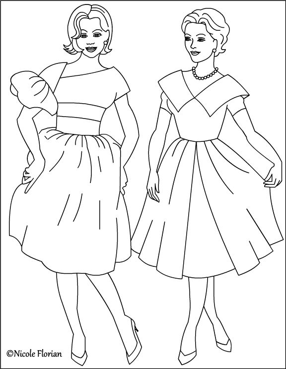 Vintage Fashion * Coloring pages ...
