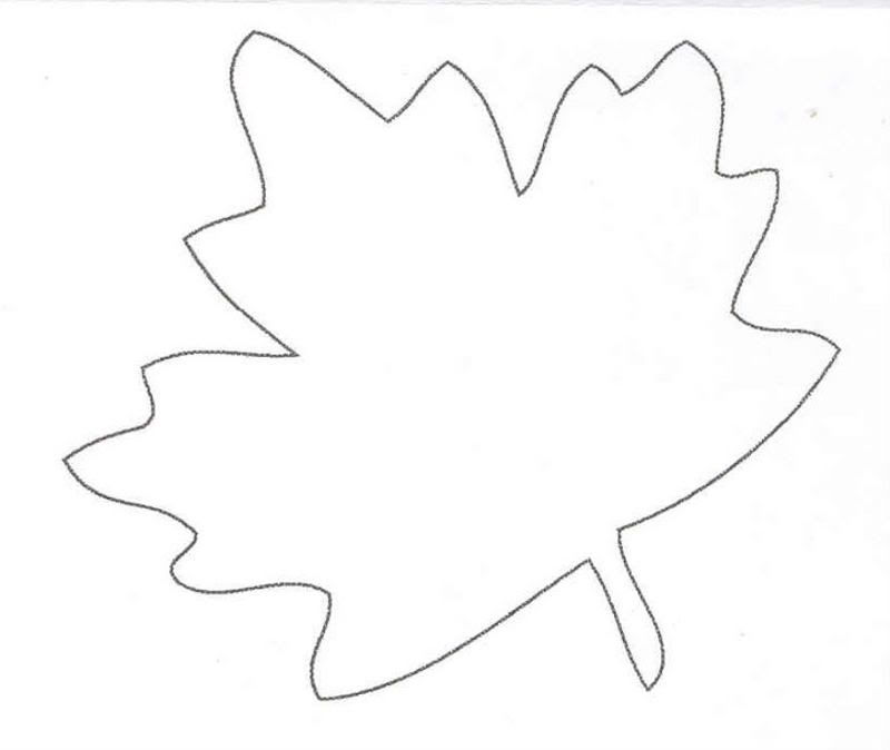 Large Leaf Template Coloring Home