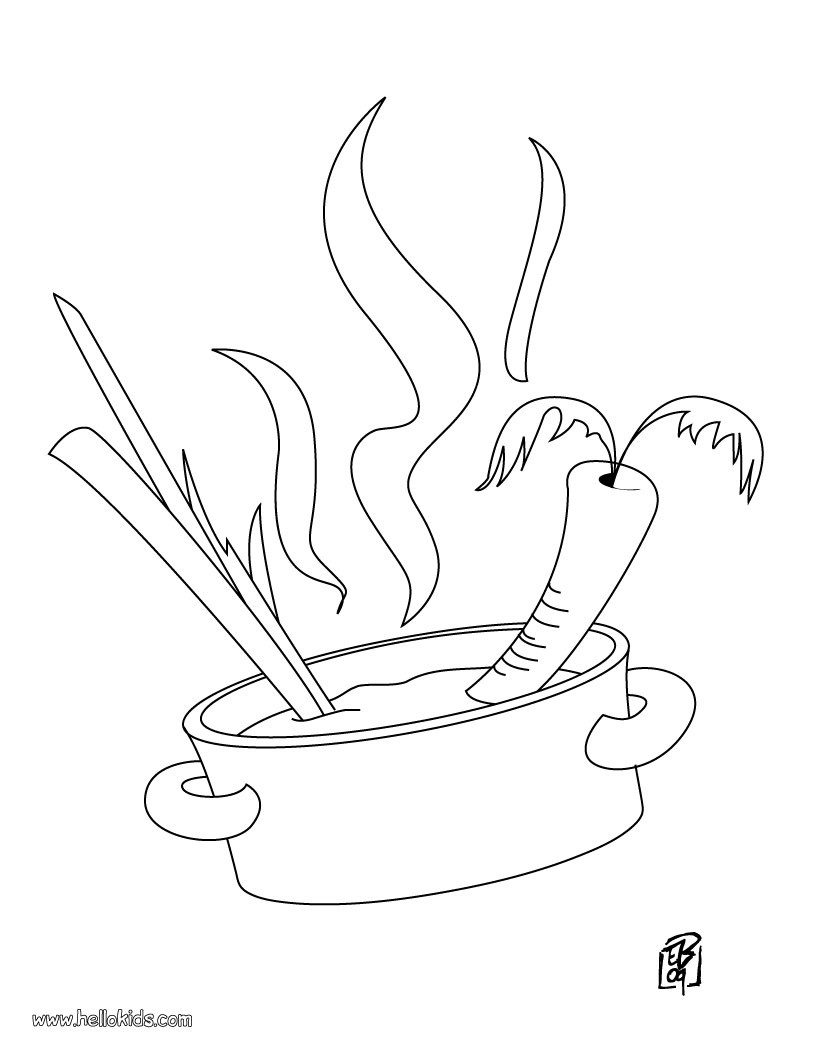 Cooking pot coloring pages - Hellokids.com