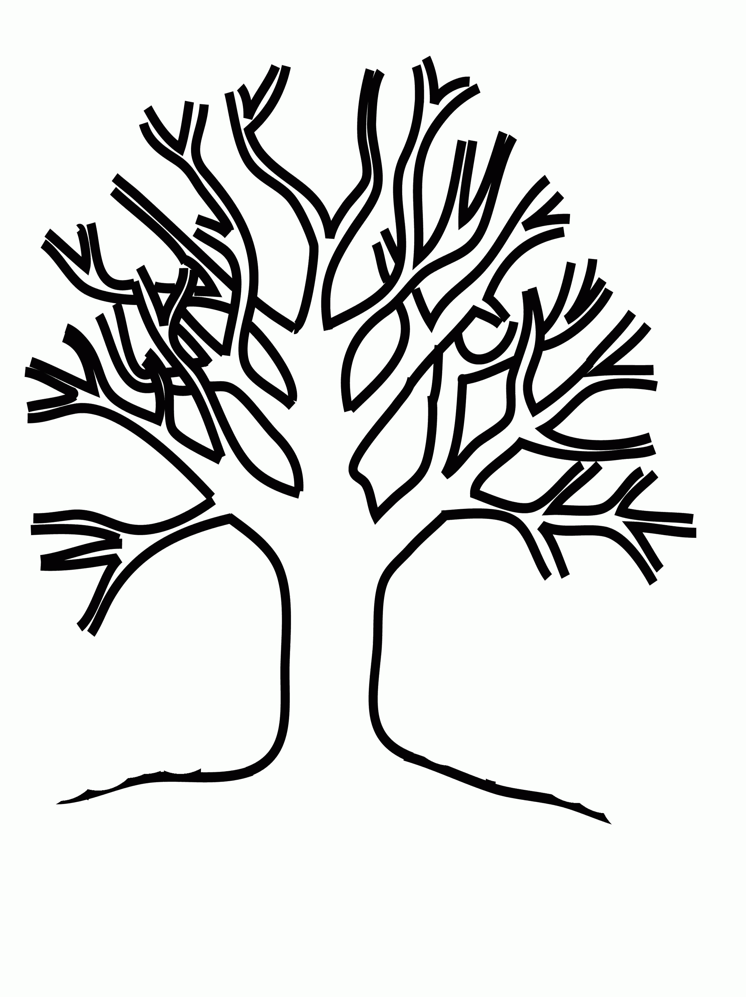 Tree With No Leaves Coloring Page Coloring Home