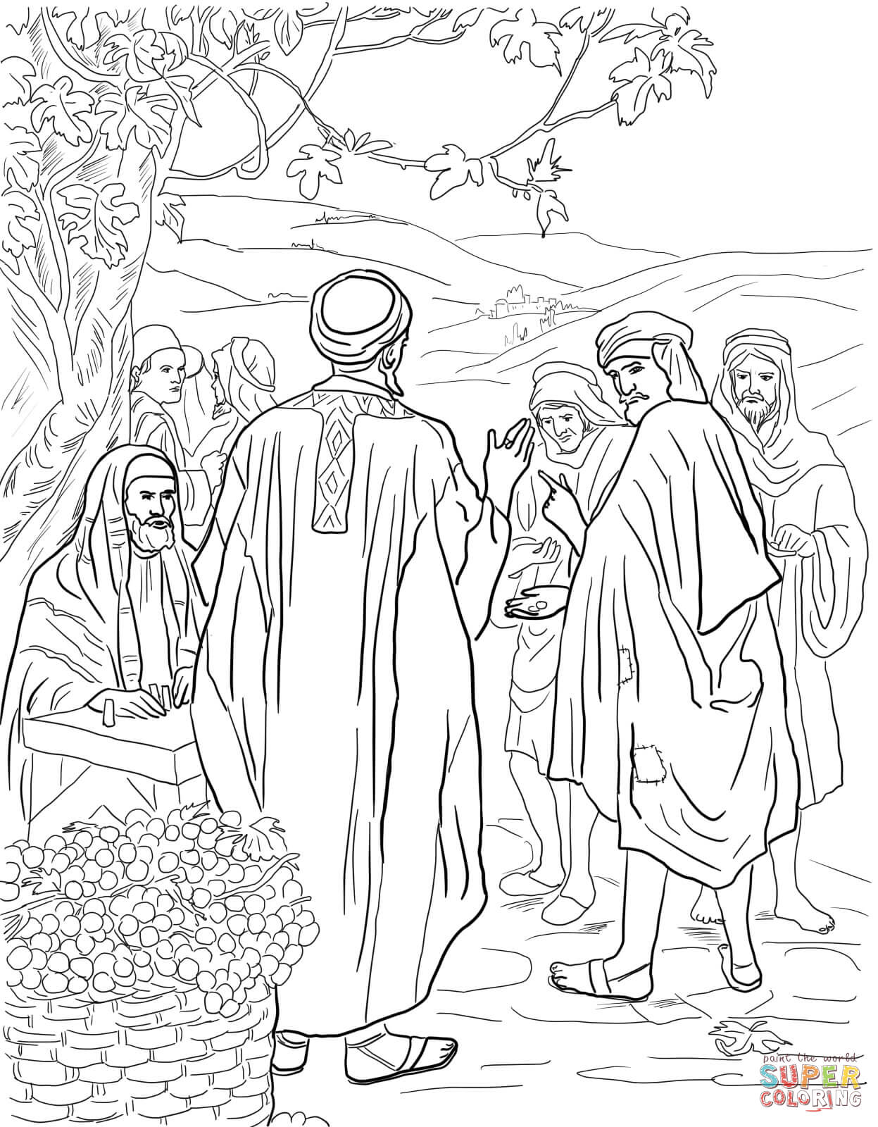 Ten Virgins Parable coloring page | Free Printable Coloring Pages