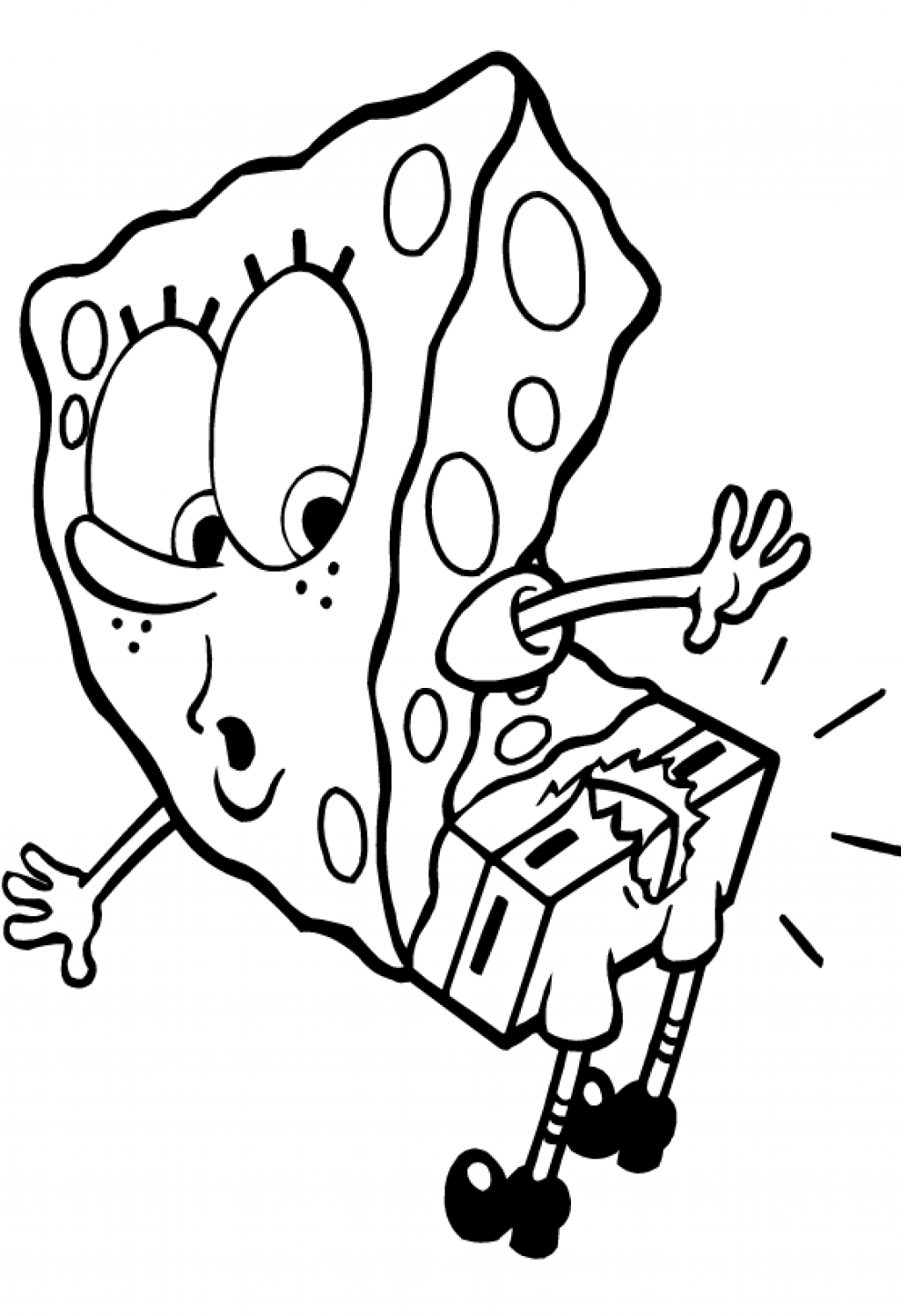spongebob and gary coloring page | Only Coloring Pages