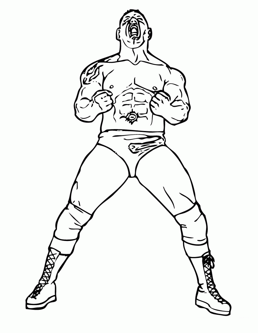 Coloring Pages Of Wwe Wrestlers Coloring Home
