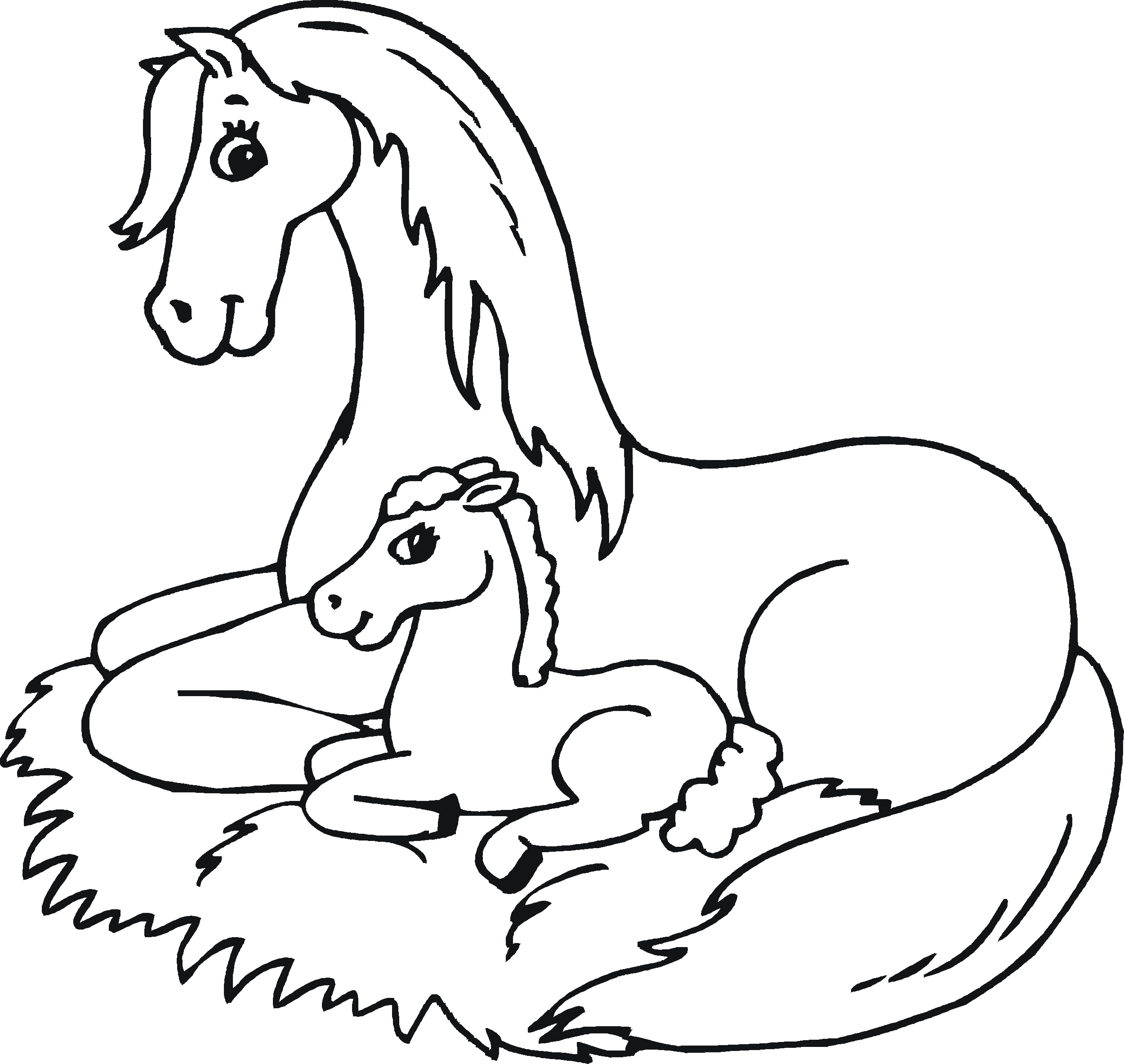 Coloring Book : Baby Horseloring Pages Cute Page Free For ...
