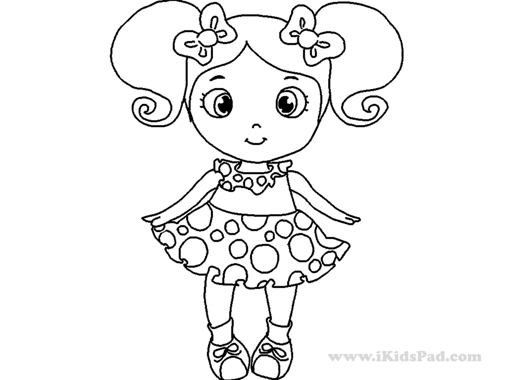 10 Pics of Cute Girl Doll Coloring Pages - Little Girl Doll ...