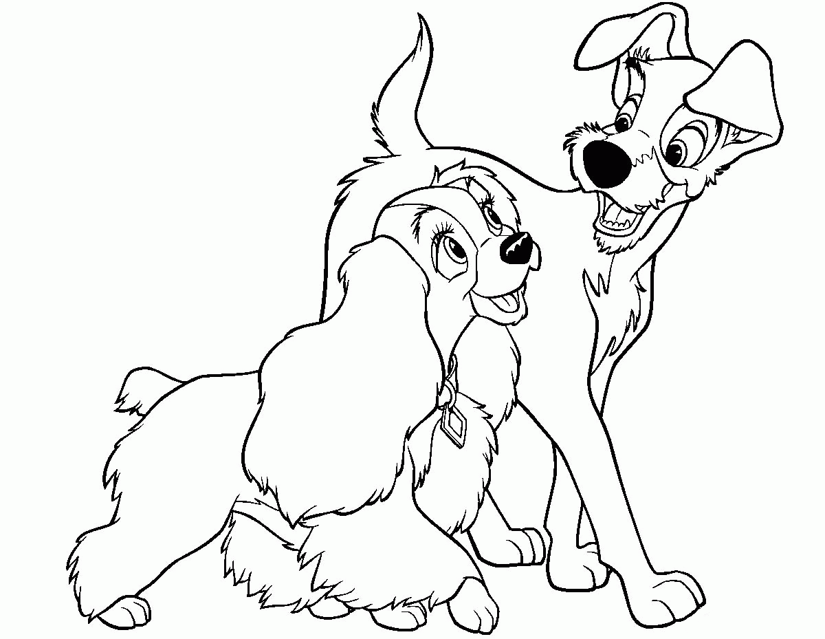 Lady And The Tramp Coloring Page Coloring Home