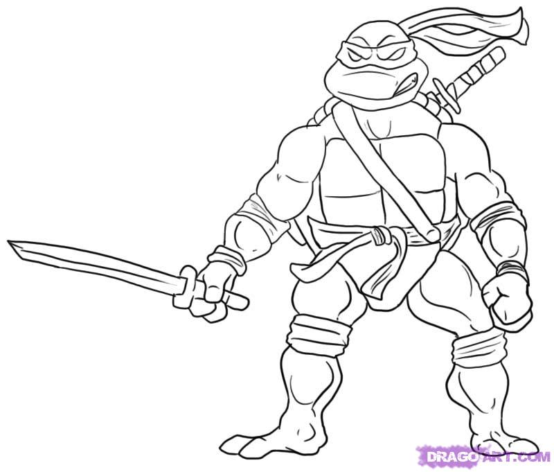 Ninja Turtle Coloring Pages Printable - Coloring Page