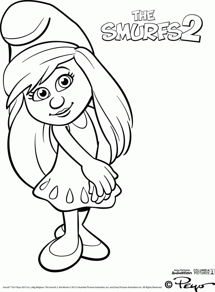 Smurf Christmas Coloring Pages Coloring Home