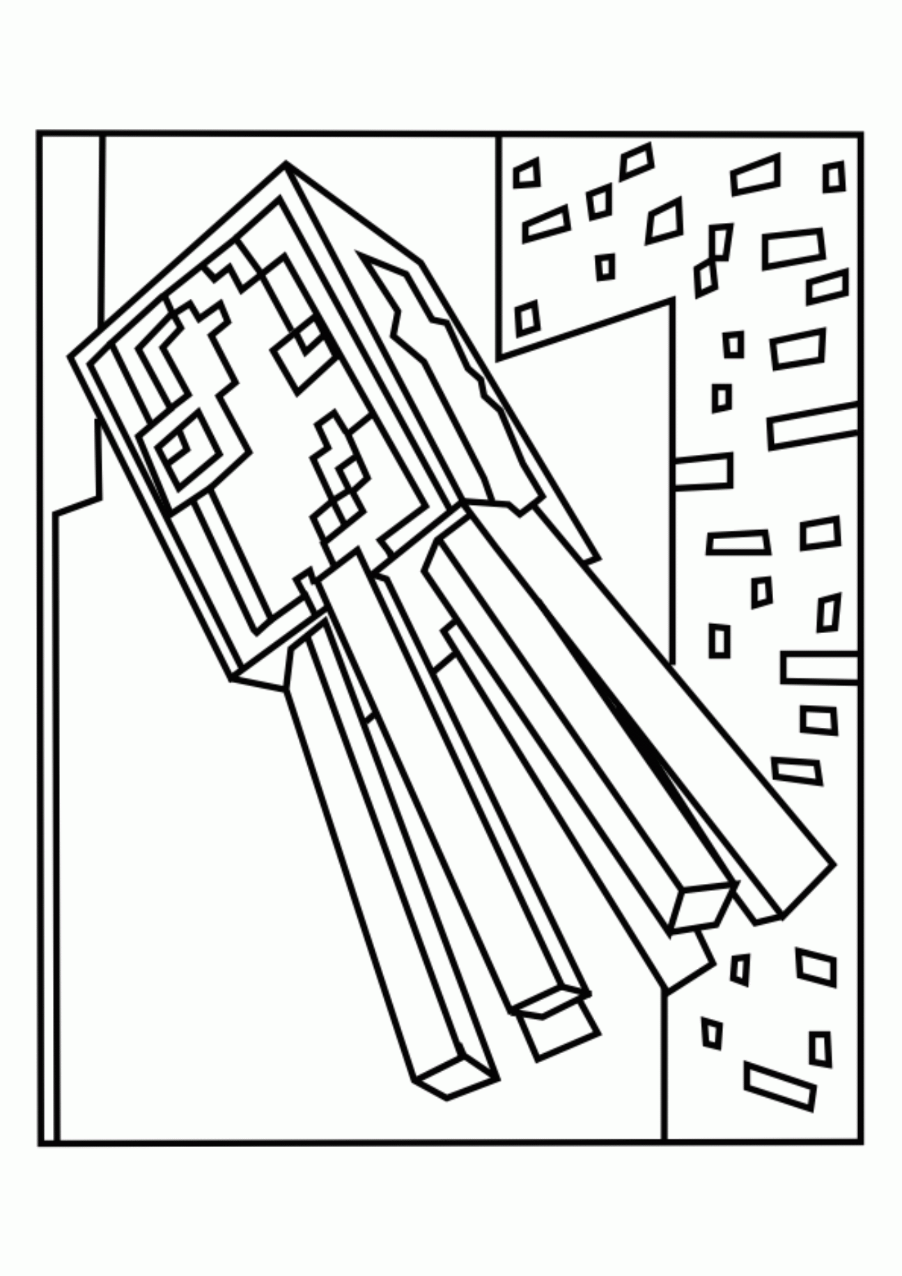 Best Minecraft Squid and Spider Coloring Pages - Free, printable ...