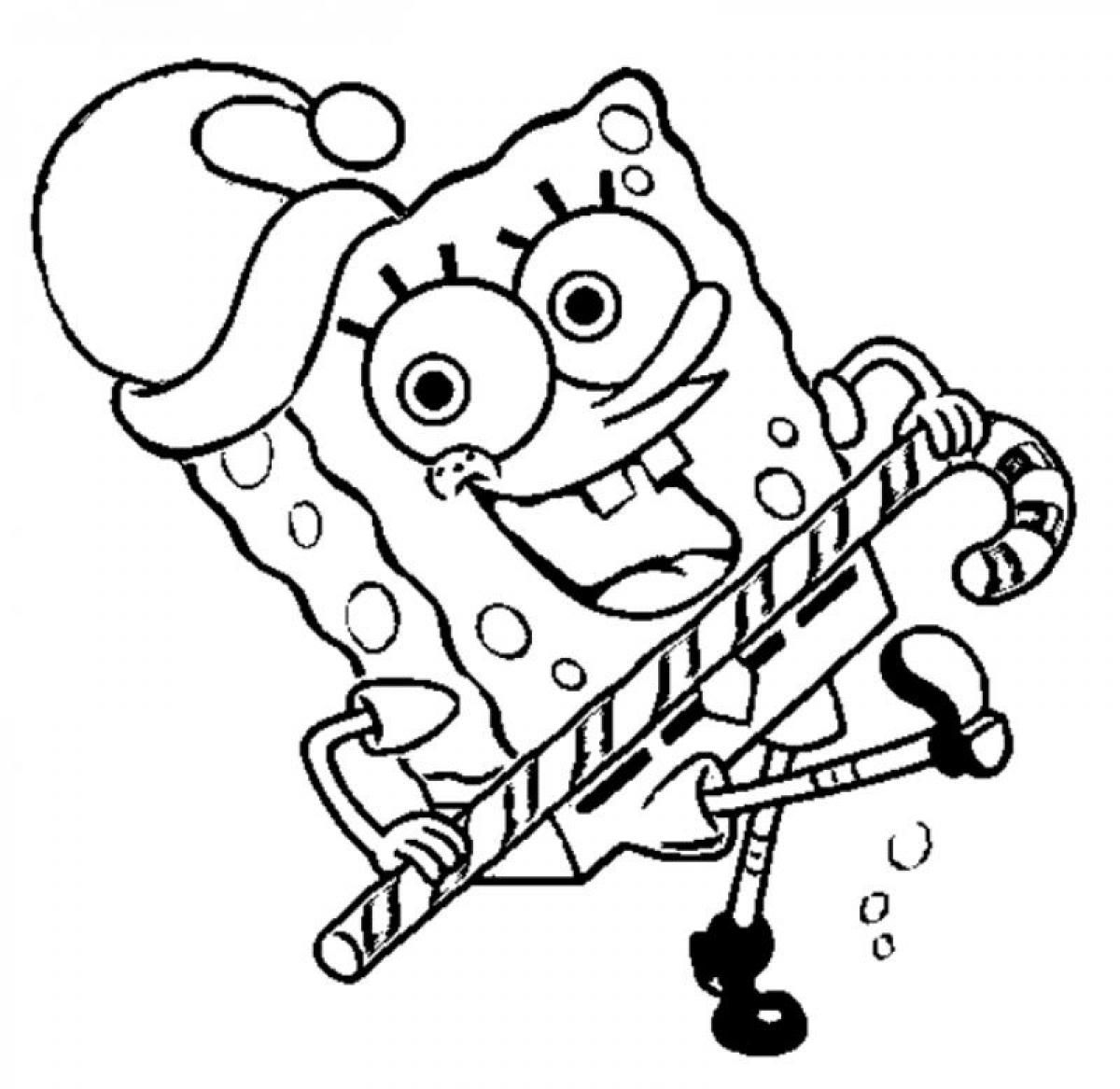Spongebob Christmas Coloring Pages Free Printable - Coloring Home
