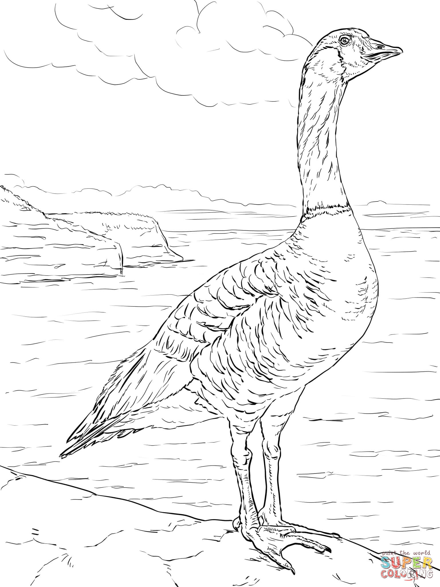 New Goose Coloring Page for Adult