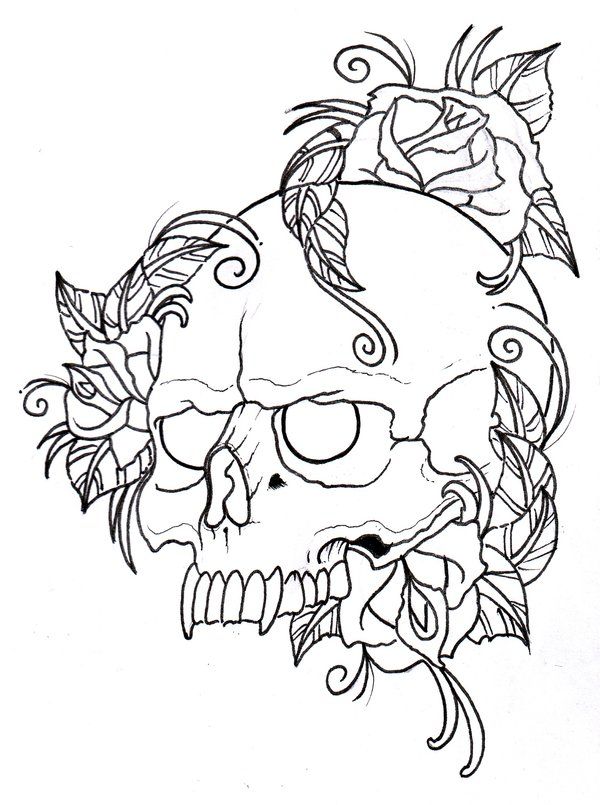 Skull S - Coloring Pages for Kids and for Adults