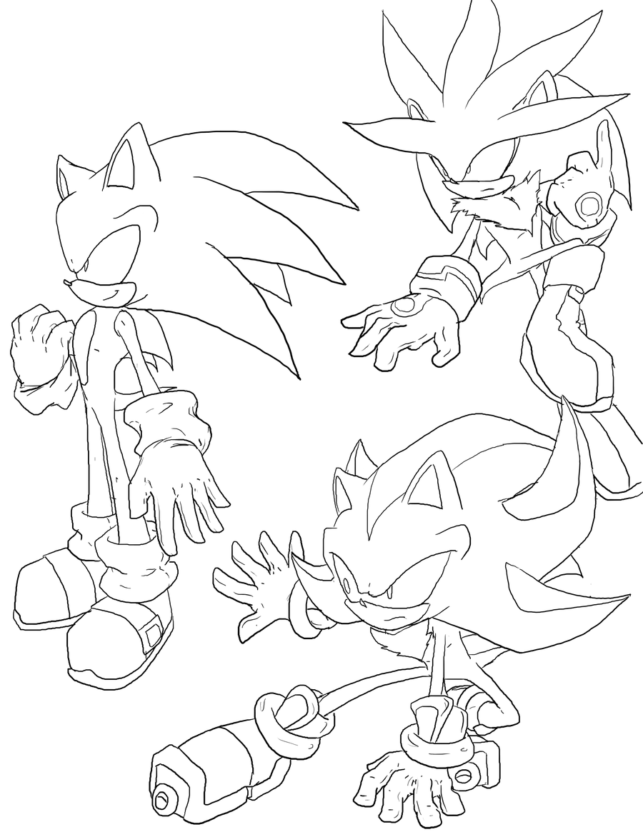 7 Pics of Silver Sonic Coloring Pages - Silver and Sonic Coloring ...