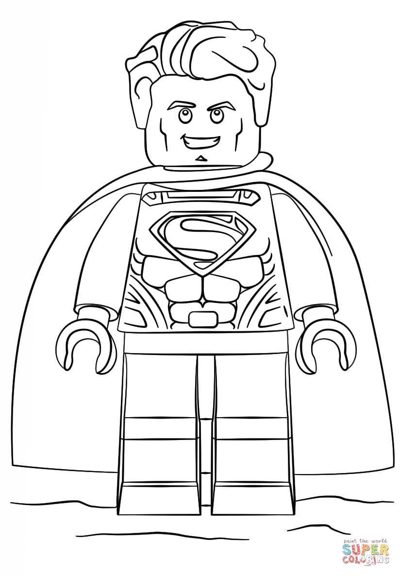 Lego Superman Coloring Page Home Free Printable Pages Mewarnai