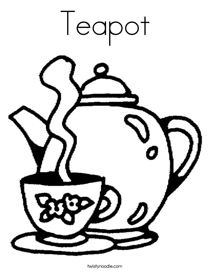 Teapot Coloring Page - Twisty Noodle