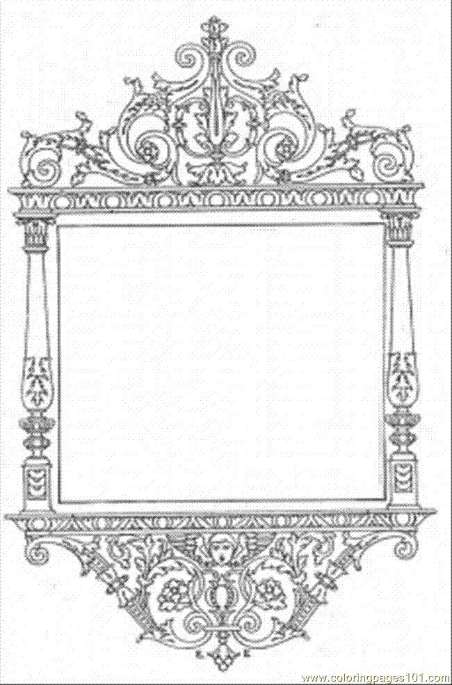 Beautiful Frame Coloring Page - Free Decorations Coloring Pages ...