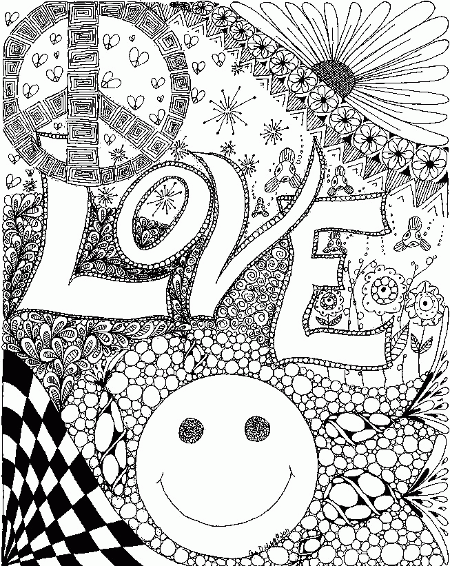 Adult Coloring Pages Love