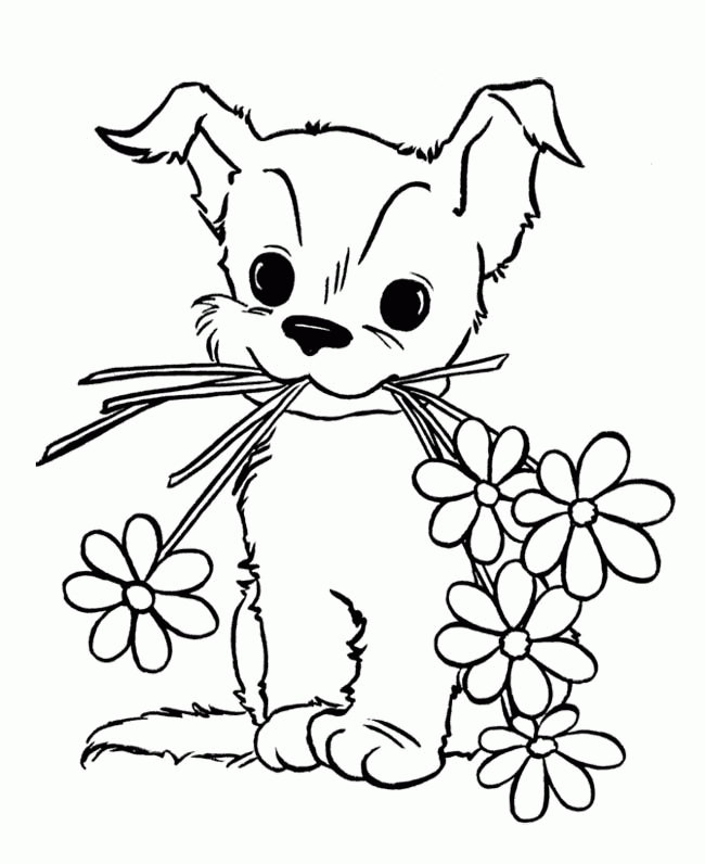 Cute Puppy Coloring Pages | Nucoloring.xyz