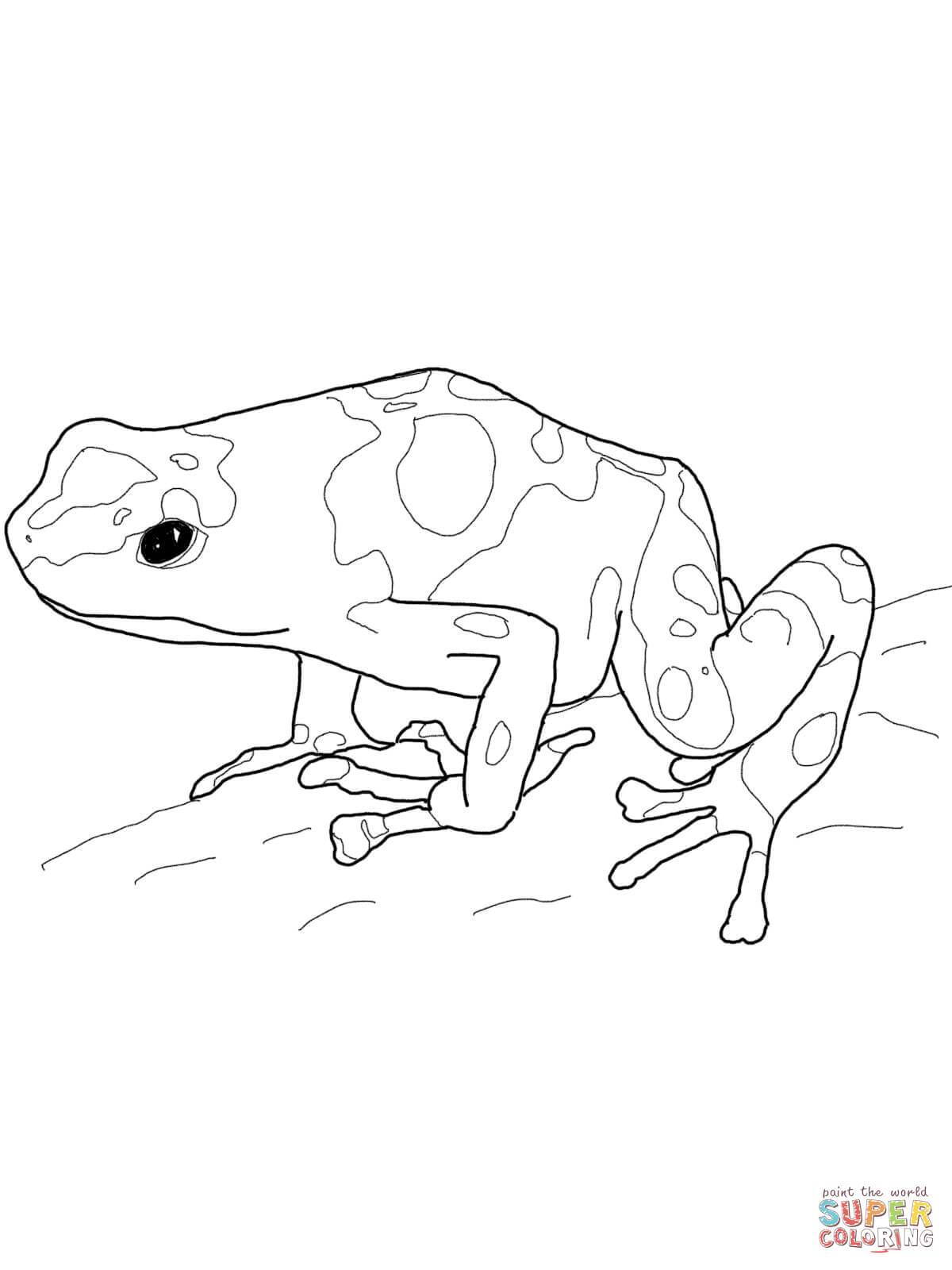 dark frog coloring pages-#8