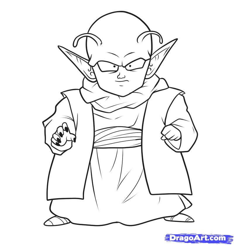 How to Draw Dende, Step by Step, Dragon Ball Z Characters, Anime 