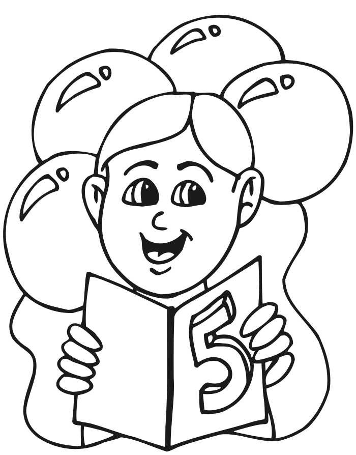Birthday Coloring Page 7 Year Old Boy