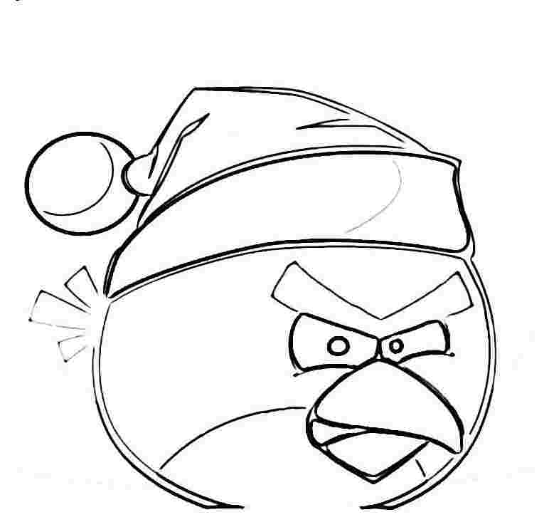 angry birds christmas coloring page « Printable Coloring Pages