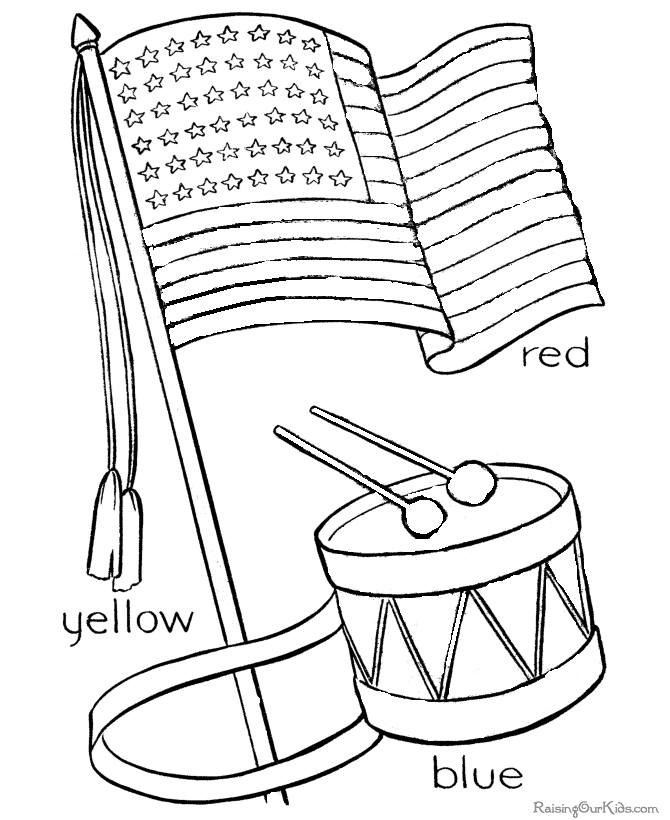 Printable 4th July Coloring Pages Home Page Kid 007 Fourth