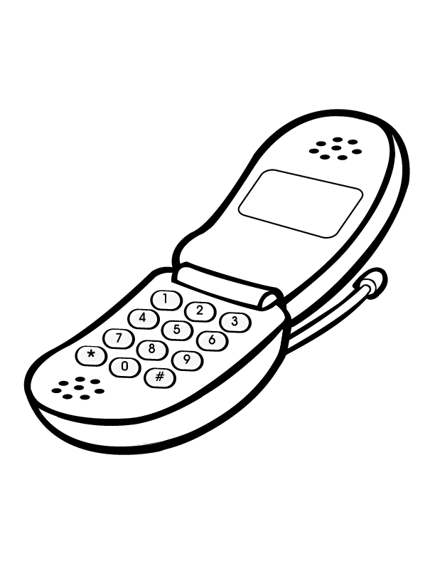 Cell Phone Coloring Page - Coloring Home