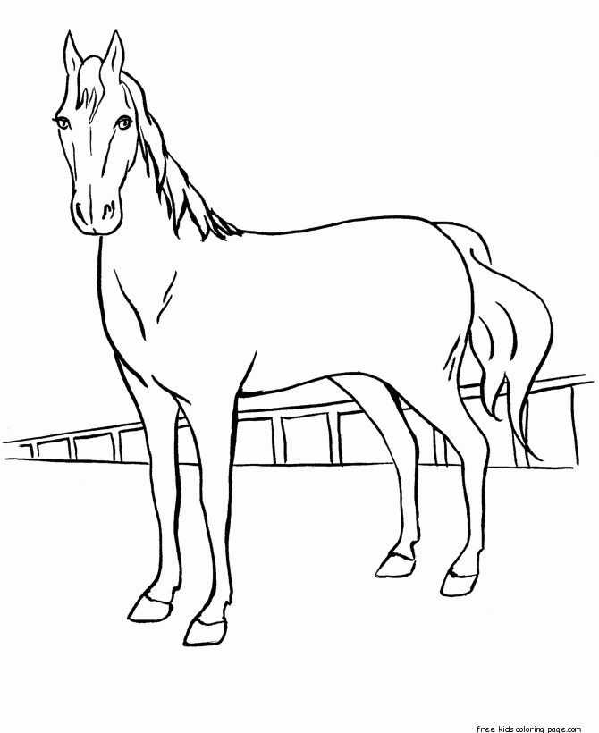Print Out Coloring Pages Race Horses For Kids - Free ...