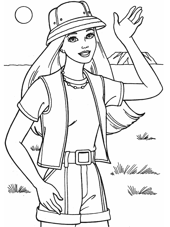 Full sizes barbie coloring pages 8 - Print Now