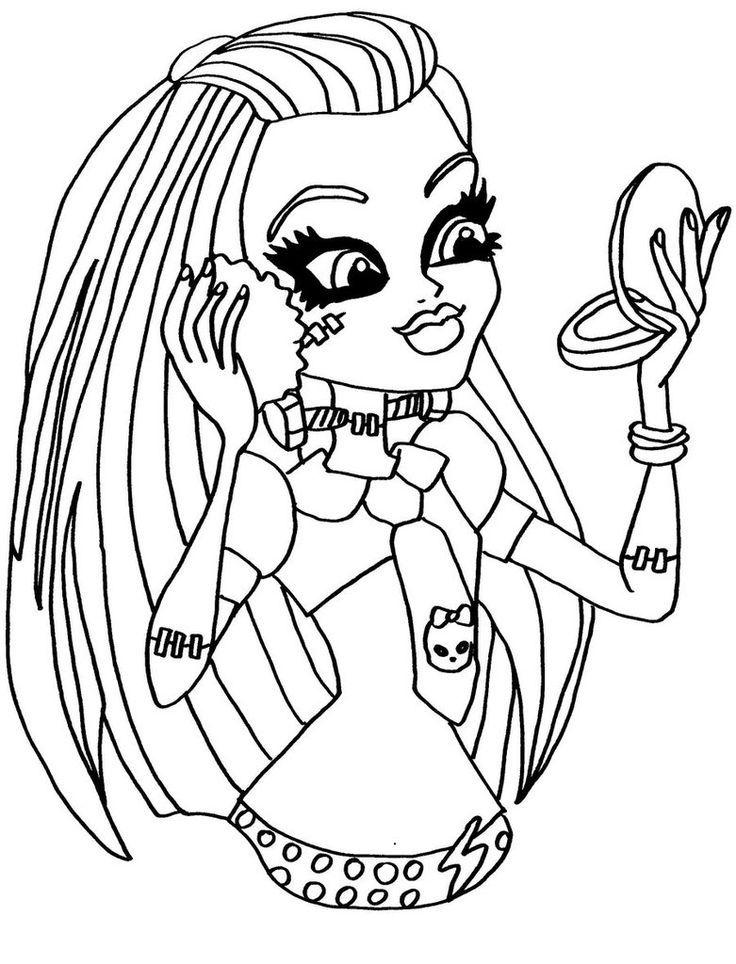 Frankie Stein Monster High Coloring Page | coloring pages