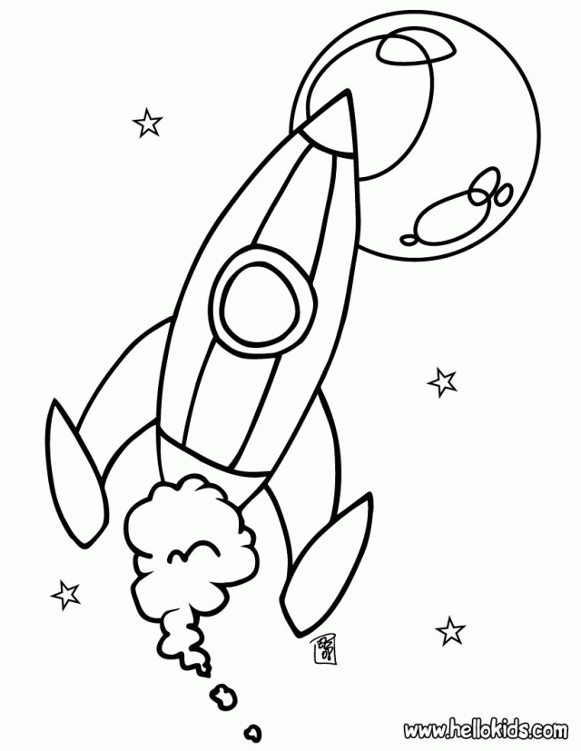 Spaceship Coloring Page For Kids Printable Coloring Sheet 211465 
