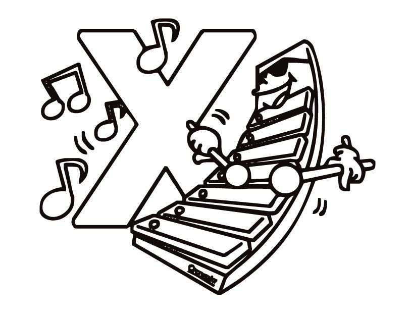 Letter X Coloring Page - Coloring Home